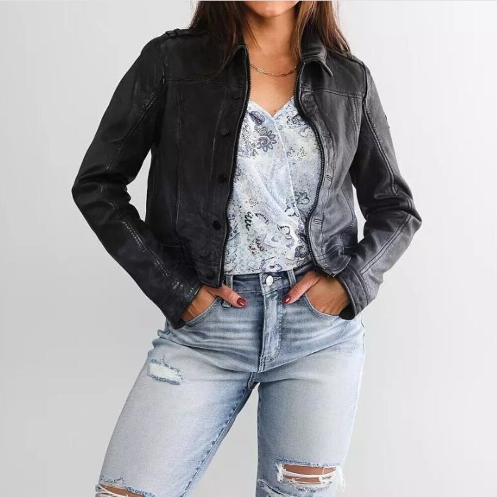 MAURITIUS Faira Lamb Leather Jacket – Black (Size S, NWT) - Picture 10 of 13
